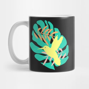 Hummingbird on a leaf Mug